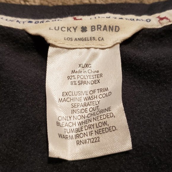 Lucky Brand Long Sleeve T-Shirt Women's XL Gray Western Embroidered Stretch - Picture 5 of 9